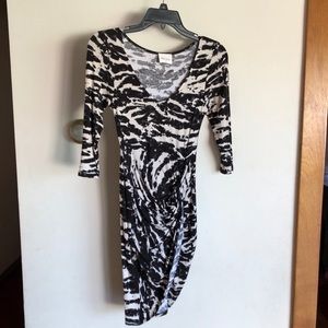 Animal Print Tied Waist Dress